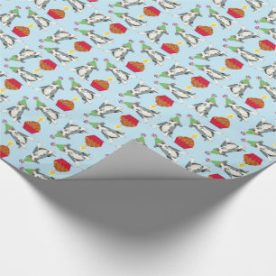 Papel De Presente Cupcake de Aniversário Touro Terrier