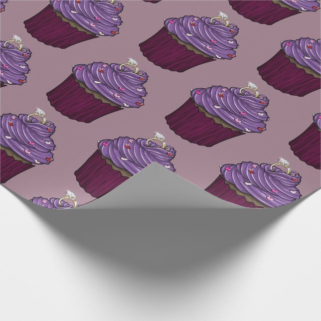 Papel De Presente Cupcake de proposta doce (Ponta)