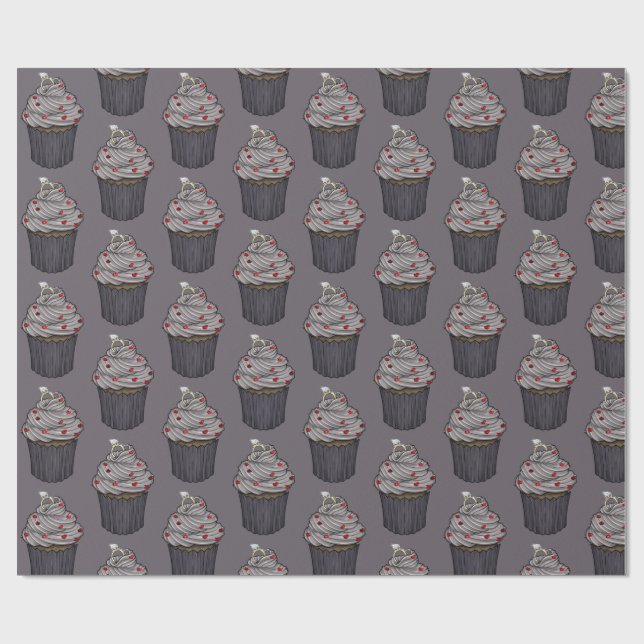 Papel De Presente Cupcake de proposta doce (Aberto)