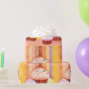 Papel De Presente Cupcake Fantasy Doces e Coloridos