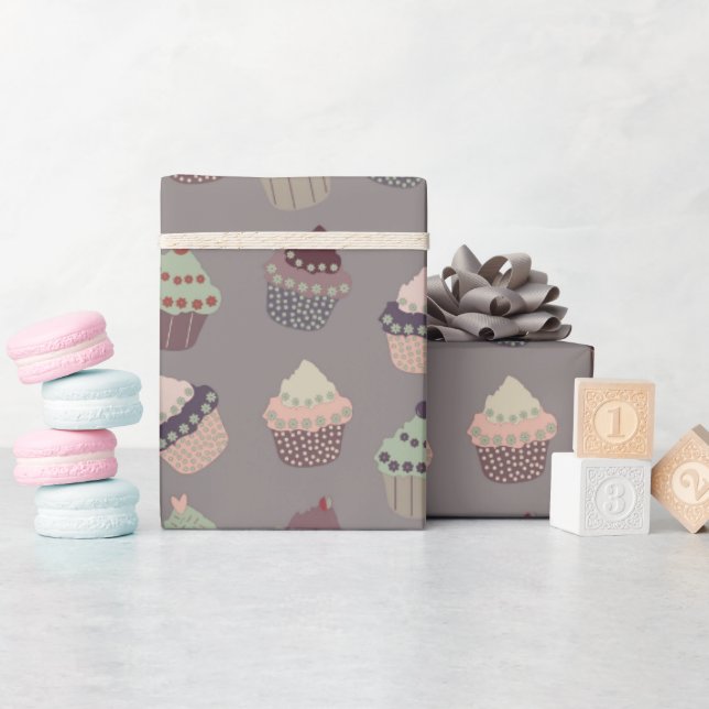 Papel De Presente Cupcakes (Chá de bebê)