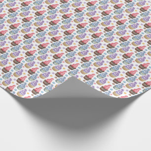 Papel De Presente Cupcakes de aquarela coloridos