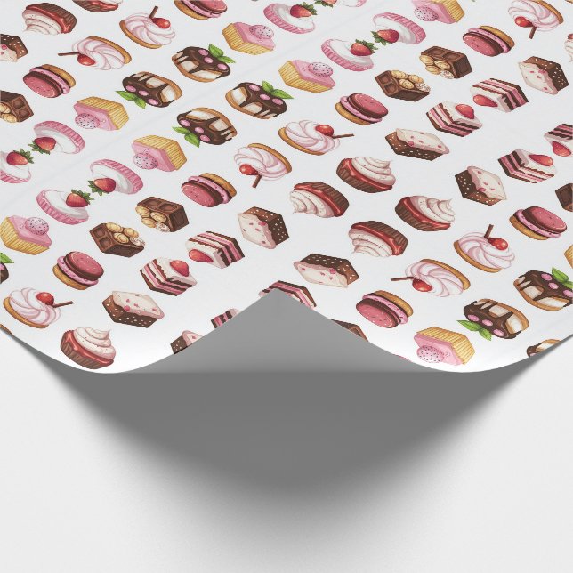 Papel De Presente Cupcakes e doces (Ponta)