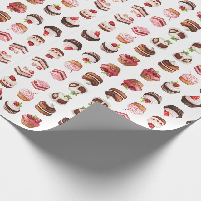Papel De Presente Cupcakes e doces (Ponta)