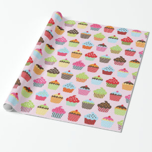 Papel De Presente Cupcakes Fofos