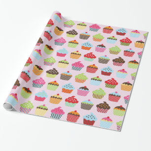 Papel De Presente Cupcakes Fofos