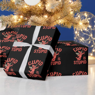 Papel De Presente Cupido é Idiota Dia dos Namorados Divertido