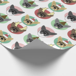 Papel De Presente Cuppies de Cachorro de Natal