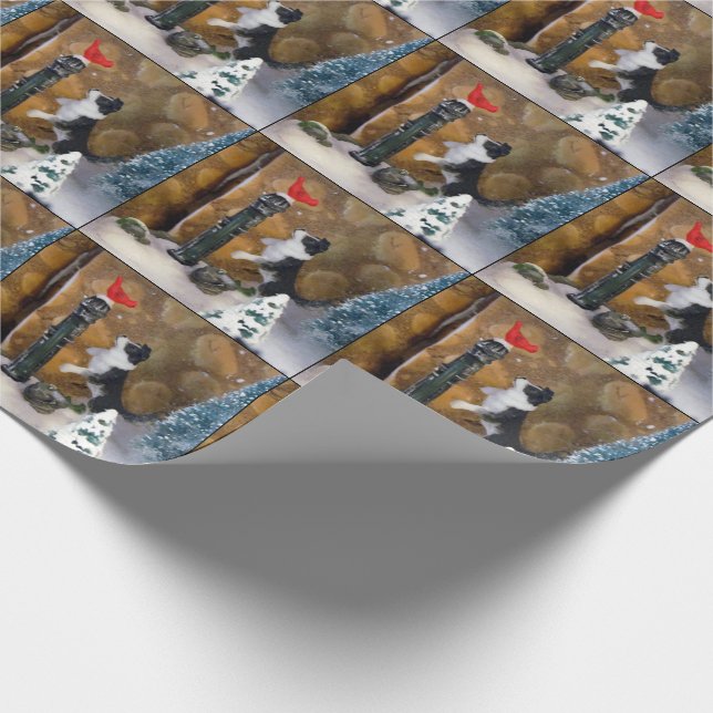 Papel De Presente Cuppy e Cardinal de Natal - Village Wraps (Ponta)