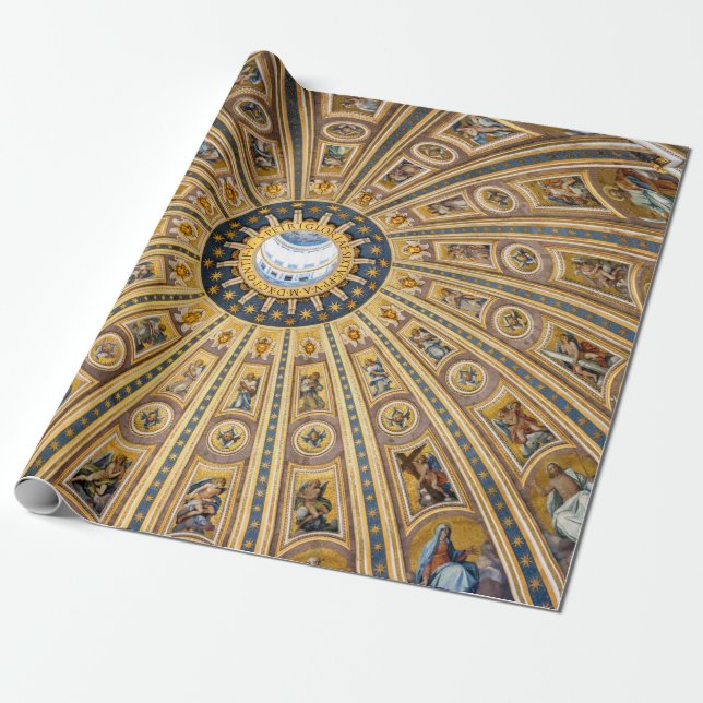 Papel De Presente Cúpula da Basílica de São Pedro - Vaticano, Roma,  (Desenrolado)