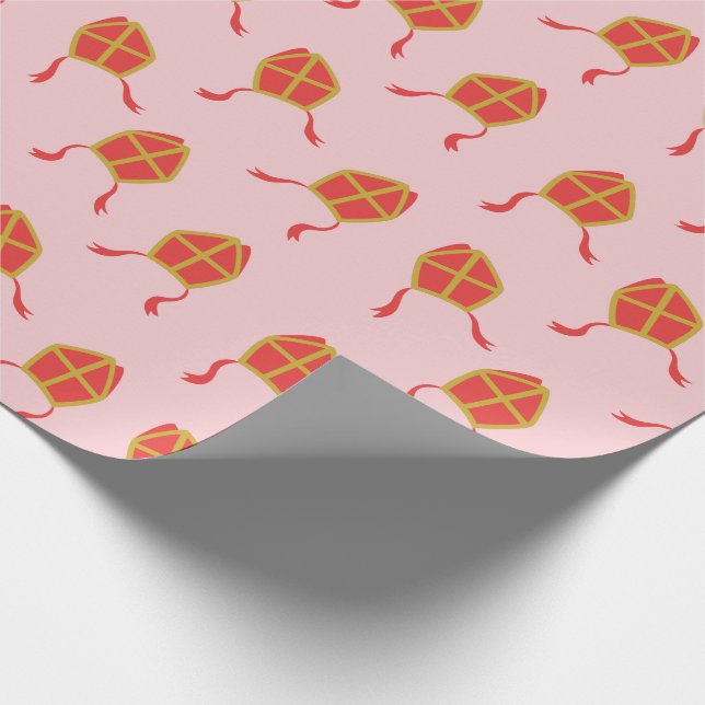 Papel De Presente Curta Sinterklaas mijters na rosa claro (Ponta)