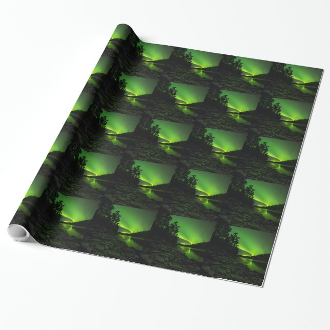 Papel De Presente Curva Aurora (Desenrolado)