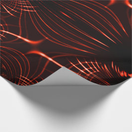 Papel De Presente Curvas castanhas pontilhadas de coral brilhante