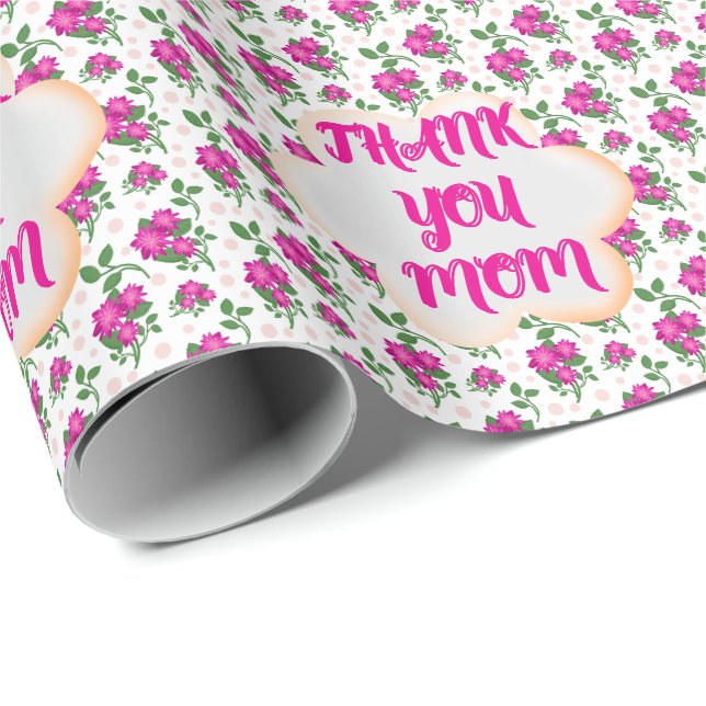 Papel De Presente Custom and personalized floral pattern  (Ponta do rolo)