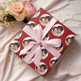 Papel De Presente Custom Photos Valentine's Day Wrapping Paper 
