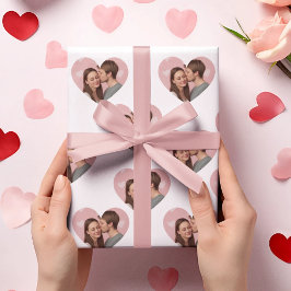 Papel De Presente Custom Photos Valentine's Day Wrapping Paper 