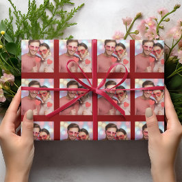 Papel De Presente Custom Photos Valentine's Day Wrapping Paper 