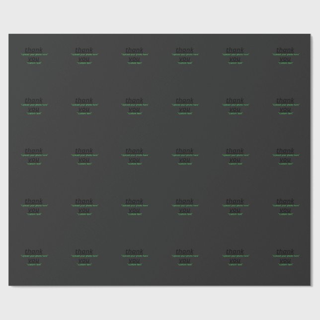 Papel De Presente Custom Text & Upload Your Photo Personalized (Aberto)