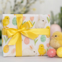 Cute and Colorful Bunny Chicken & Easter Eggs 