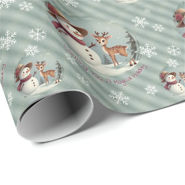 Papel De Presente Cute And Whimsy Holiday (Ponta do rolo)