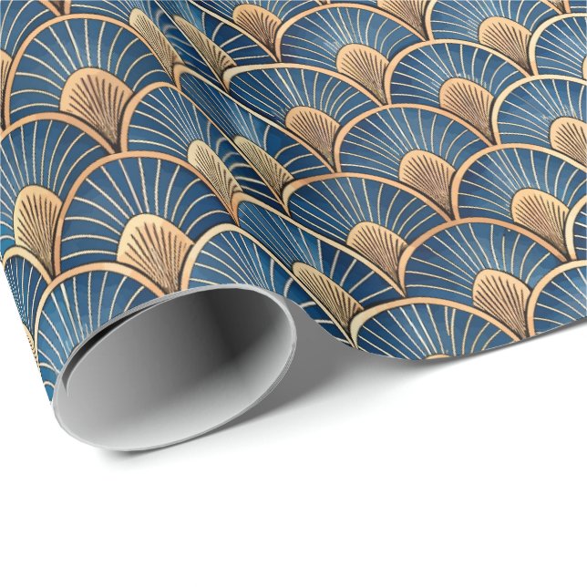 Papel De Presente Cute Art Deco tiled pattern  (Ponta do rolo)
