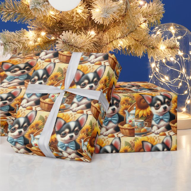 Papel De Presente Cute Chihuahua Puppy (Feriados)