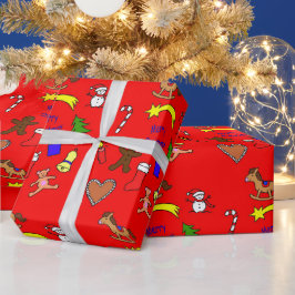 Papel De Presente Cute christmas doodles