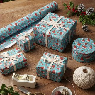 Papel De Presente Cute Christmas Wrapping Paper