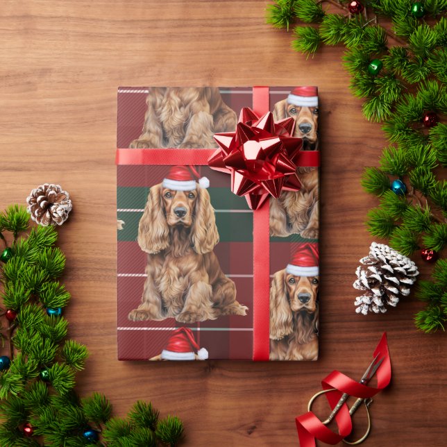 Papel De Presente Cute Cocker Spaniel Fun Dog Lover Christmas (Presente de Natal)