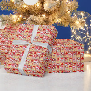 Papel De Presente Cute Cogumelos Natalinos do Papai Noel Caprichosos