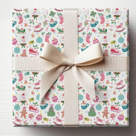 Papel De Presente Cute Colorful Christmas