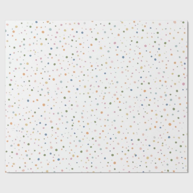 Papel De Presente Cute Confetti Pattern | Playful Personalized Gift  (Aberto)