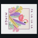 Papel De Presente Cute Fa La Mingo Christmas Falala Flamingo<br><div class="desc">Bonita Fa La Mingo Christmas Falala Snow Flamingo Funny</div>