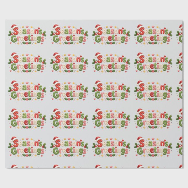 Papel De Presente Cute Factory Family Boas Festas!  (Aberto)