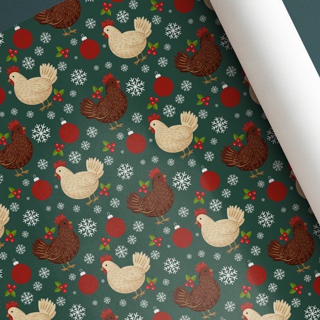 Papel De Presente Cute Folk Art Rustic Christmas (Criador carregado)