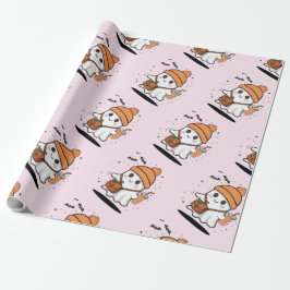 Papel De Presente Cute ghost halloween