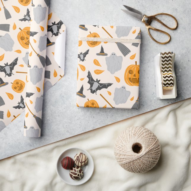 Papel De Presente Cute halloween Wrapping Paper  (Artesanato)