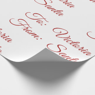Papel De Presente Cute Holiday Christmas To And From Personalized
