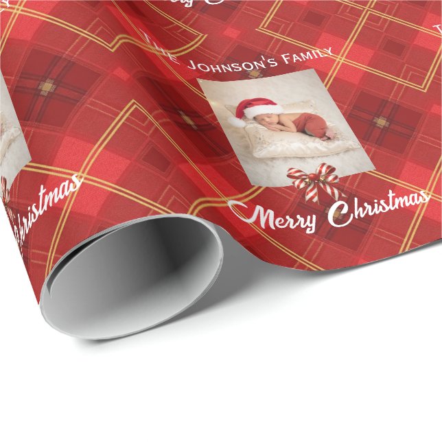 Papel De Presente Cute Little Elves - Personalized Christmas  (Ponta do rolo)