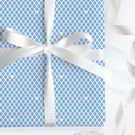 Papel De Presente Cute Love Heart Lattice Mesh Pretty Blue Birthday