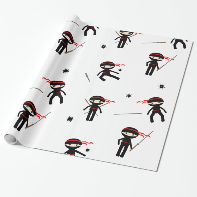 Papel De Presente Cute Ninjas (Desenrolado)
