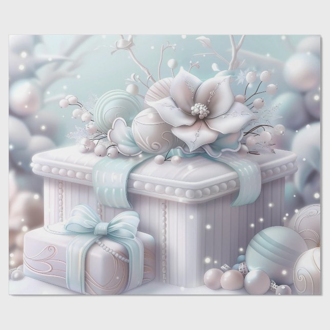 Papel De Presente Cute Pink  Winter Birthday (Aberto)