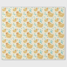 Cute Rubber Ducky Pattern Baby Gift Wrap