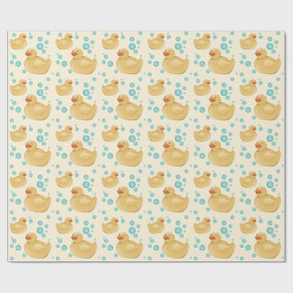 Papel De Presente Cute Rubber Ducky Pattern Baby Gift Wrap