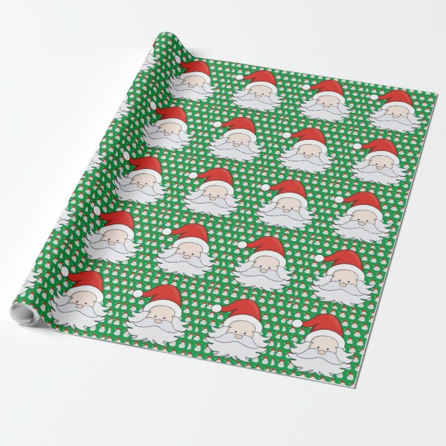 Papel De Presente Cute Santa Claus (Desenrolado)