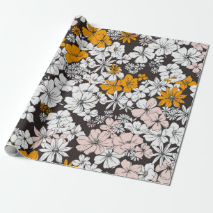 Papel De Presente Cute Seamless Ditsy Floral Pattern. Colorful flowe