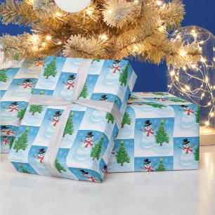 Papel De Presente Cute Snowman