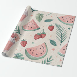 Papel De Presente Cute Summery Wrapping Paper
