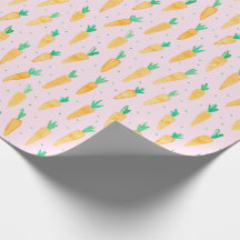 Cute Watercolor Carrots rosa
