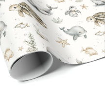 Cute Watercolour Ocean Baby Animals 